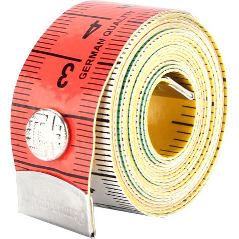 Mètre ruban souple en plastique coloré avec boucle dissimulée pour la couture, la confection et le tricot de tissus (1/5)