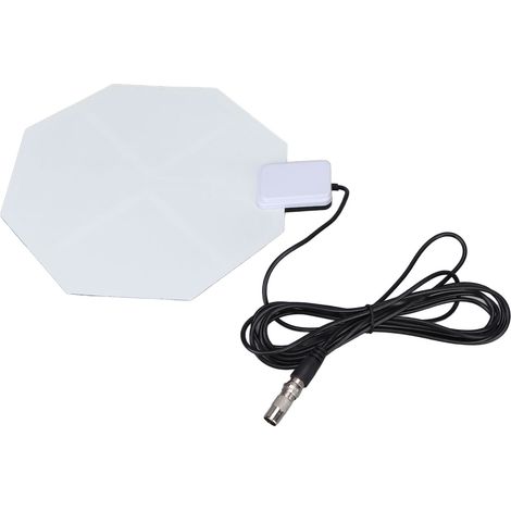 Antenne TV Interne HD Numérique Hexagonale 5 DB UHF 470-862 MHz avec Amplificateur (LAN1038) (1/5)