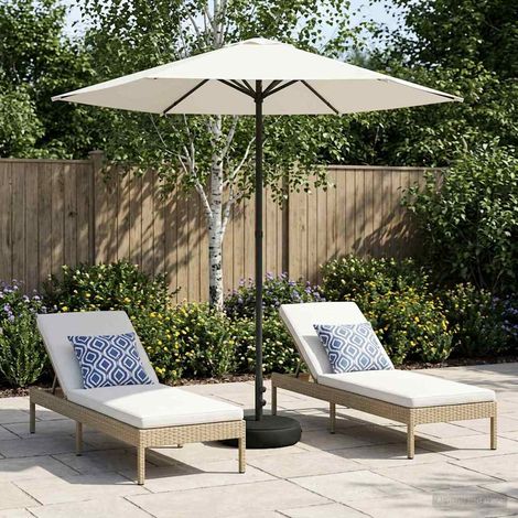 Paraguas de Jardín con Base 230 x 230 cm Poliéster Rectangular