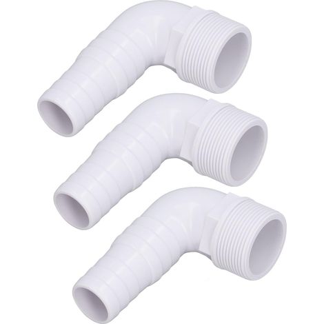Connecteur Adaptateur coudé, 3 Pièces, Filetage Mâle 47mm, Raccord de Connexion de Piscine à 90 Degrés pour SPX1105Z3 SPX1105Z4 SPX1091Z7 (1/5)