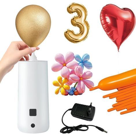 Pompe Électrique Ballon pour Ballons Animaux,Gonfleur Electrique Ballons de Modélisation Magiques,Pompe à Ballon pour Ballon,Balle de Bobo,Balle de Yoga,Ballon de Magique,Sacs de Colonne d’Air (1/5)