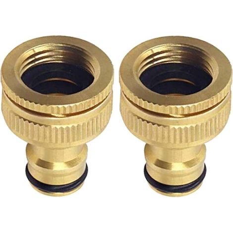 2 Pièces Raccord de Robinet pour Un débit d'eau élévé avec Filetage de 33.3 mm (G 1"), 3/4 Pouce et 1 Pouce 2-en-1 Adaptateur Femelle à Fente (1/5)