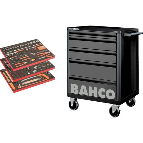 Bahco BASIC BASIC Tool Trolley General Purpose Tool Kit, 158 Piece BAHBASIC