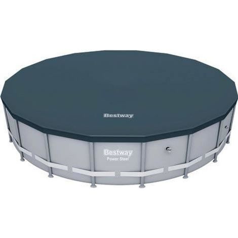 Bâche Pour Piscine - Ronde Ou Ovale - En PE Ou PVC - Avec Cordelette Et Trou De Drainage - 1 Pièce (1/5)