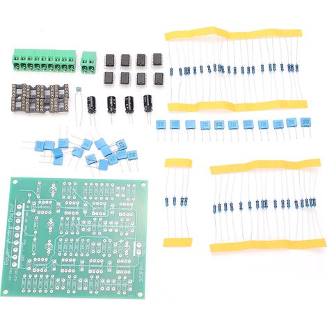 Kit Préampli 3 Voies NE5532, Alimentation Double DC 9-15V, Filtre -24dB/Octave DIY