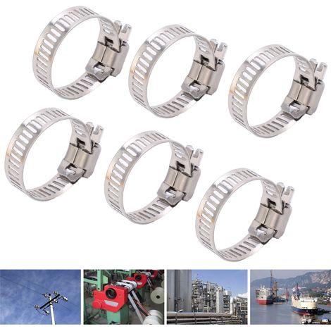 20 colliers de serrage pour tuyaux et flexibles en acier inoxydable 304 (1/5)