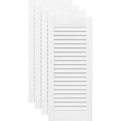 Maison Exclusive - Ante a Lamelle 4 pz Bianche 69x29,5 cm