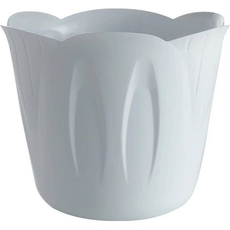 Cache pot "Mimosa" 2,5L - Blanc - D 20 x H 17 cm - Livraison gratuite