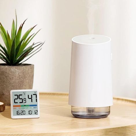 7cm) – blanc – thermomètre numérique de bureau avec moniteur de température et d'humidité(1 – Hygromètre Thermomètre (1/5)
