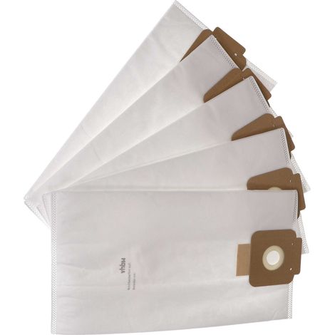 vhbw 5x sacchetto dell'aspirapolvere compatibile con Sprintus T11, T11 EVO aspirapolvere - in microfibra, 40,8cm x 22,8cm, bianco