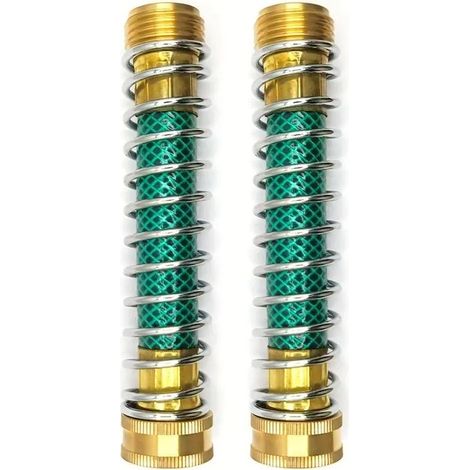 Rallonge de tuyau d'arrosage avec ressort hélicoïdal, rondelle en caoutchouc GHT 3/4" supplémentaire, protection de tuyau flexible anti-torsion (1/5)