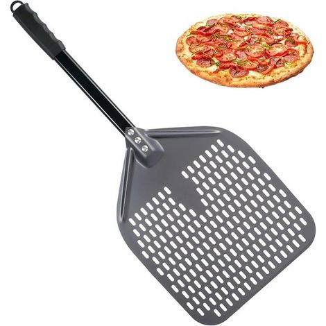 Pala para pizza de 30 cm (12 pulgadas) - Perforada - Resistente al calor - Apta para hornos de pizza (1/5)