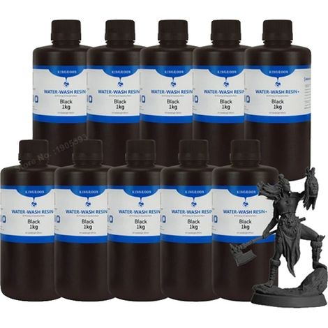 3D-Harz, hohe Präzision, wasserwaschbar, Wasser Schwarz 10kg (1/2)
