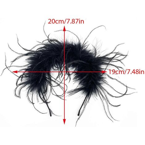 Bandeaux à plumes mignons pour les fêtes, jolis serre-têtes à plumes, accessoires photo pour soirées et boîtes de nuit, blanc (1/2)
