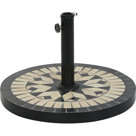 Base Parasol Grès Inox 50X50X32,5 20Kg, Carrelage (1/4)