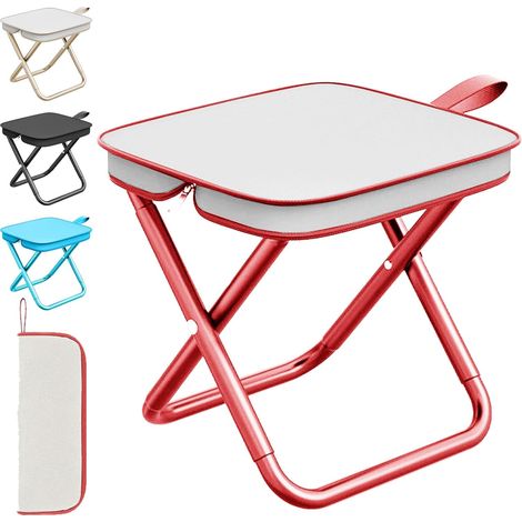 Tabouret Pliant Portable,26CM Tabouret Pliable, Chaise Pliante pour Adultes pour Voyage Randonnée Jardin Pêche Barbecue Plage