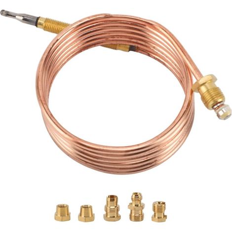 Thermocouple de remplacement pour fourneaux à gaz, chaudières, chauffe-eau, dispositif de protection contre l'extinction de la flamme, sonde de température 900 mm / 35,4 pouces