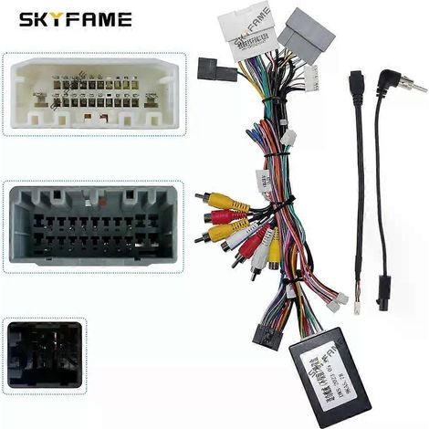 Adaptateur de faisceau de câblage automobile à 16 broches compatible avec Journey, Fiat Freemont, Leap et autres modèles décodeur de boîtier CAN bus câble d'alimentation pour autoradio Android. (1/5)