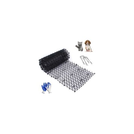 Bluedeer – Katzen- und Hundeabwehrmatte für den Innen- und Außenbereich – Ungiftiges PP-Material – Maße: 2 m x 30 cm – Haustierabwehrspitzen – Crezuo