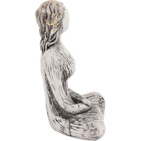 Statue de Yoga en Résine Synthétique - Figurine Méditation Minimaliste pour Décoration Intérieure, Studio de Yoga ou Cadeau - Blanc (1/5)