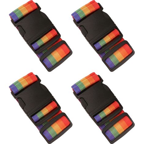 Luggage Straps - 1800 mm x 50 mm - Adjustable Travel Strap for Suitcases and Bags - 4-Pack (1/5)