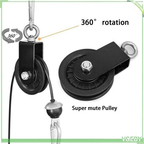 Roue de poulie - FAFEICY - 360° - Rotation souple et silencieuse - Pour câble 5–6 mm - Nylon/alliage aluminium (1/5)
