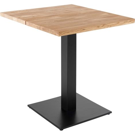 Table à manger avec bords droits en chêne, INGA - 70 x 70 x 73 cm (1/5)