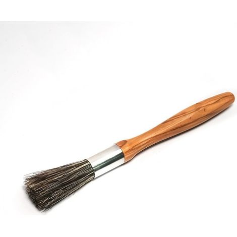Coffee Brush with Natural Bristles and a 19cm Wooden Handle (1/5)