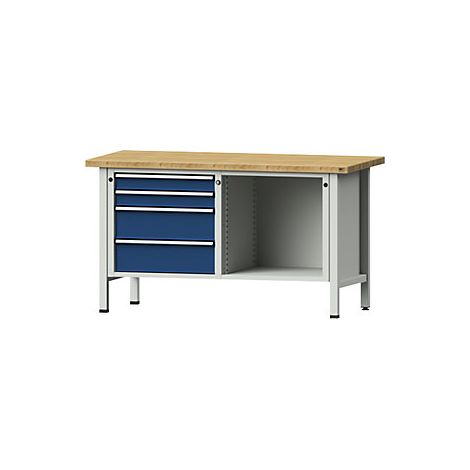 Banco de trabajo  bastidor modular  4 cajones  1 repisa  de
