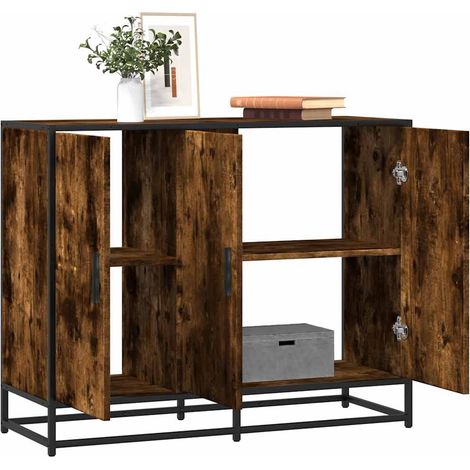 Sideboard Räuchereiche 94x35x76 cm Holzwerkstoff