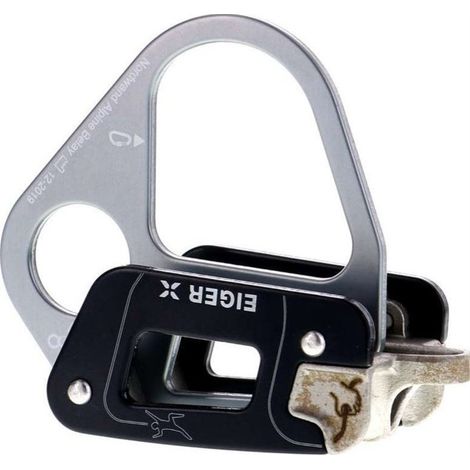 Dispositivo de aseguramiento pasivo Mammut Nordwand Alpine Belay para cuerda simple media doble Negro 80g
