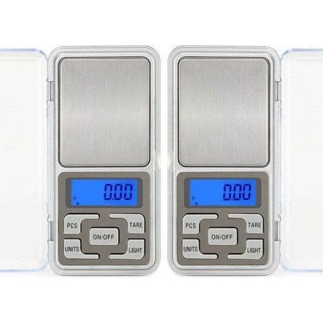 Two mini electronic scales, 500g capacity, 0.01g high precision scale, food scale, jewelry scale, kitchen scale (1/4)