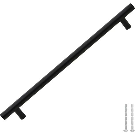 Tiradores para armarios 5 uds acero inoxidable negro 224 mm vidaXL