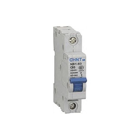 CHINT NB1-63C1P20 - INTERRUPTOR DE CIRCUITO EN MINIATURA, 20 A, 1 POLO, CURVA C, 6 KA