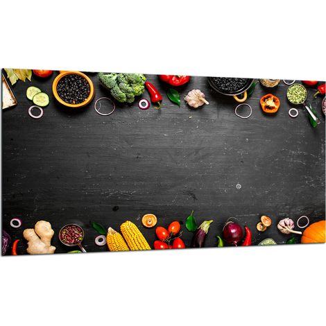 PLAQUE DE PROTECTION EN VERRE POUR CUISINIÈRE 90X52 CUISINE (1/5)