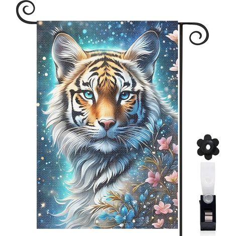 Drapeau de jardin décoratif décoration extérieure toile épaisse double face 30 x 45 cm pour balcon terrasse (1/5)