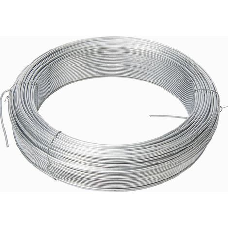 Werka Pro – Fil de fer galvanisé 2,7mm – Acier galvanisé pour résistance à la corrosion – Longueur 100m – Usage professionnel pour clôtures et fixations