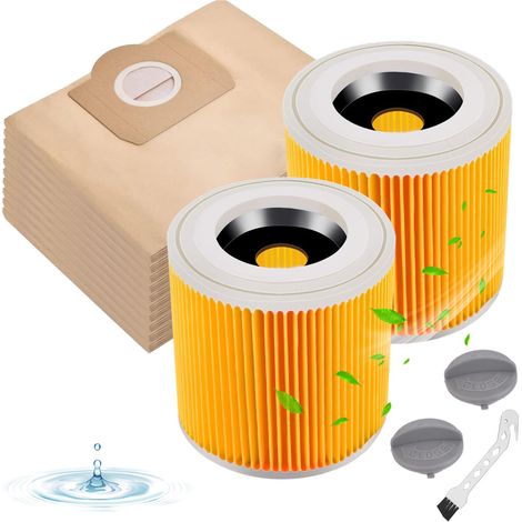 Filtre à cartouche pour aspirateur eau et poussière compatible avec Kärcher WD3 (1/5)