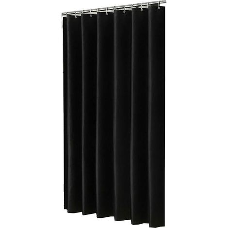 petit Rideau De Noir Fonc Tissu Impermable Lavable En Polyester Anti Moisissure Rideau Douche 120x180cm Pour Baignoire Salle De Bain (1/5)