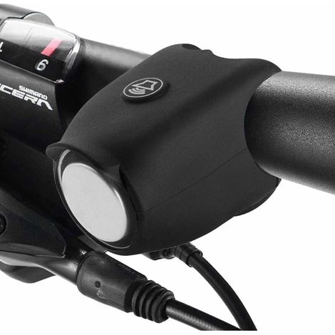 EASYCOMFORT Klaxon Vélo, Sonnette électrique Sonnette pour Velo Trotinette, électronique Mini Avertisseur Sonore Cloche E-Bell étanche Coque en Silicone Bell noir (1/5)