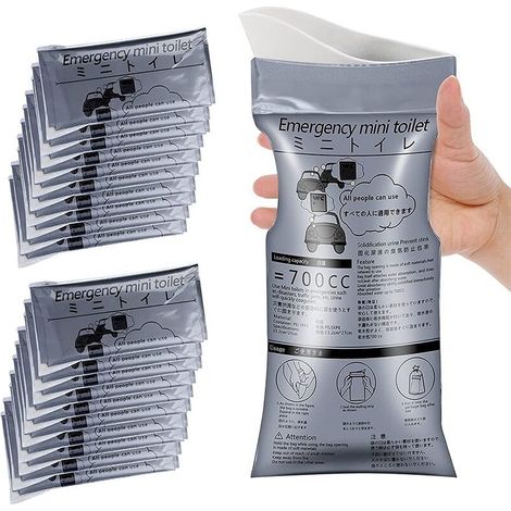 [NEVER USED] 12 x Disposable Urinals, Portable Toilets for Camping, Travel, Traffic Jams, Car Vomit Bags, Adult Potty, Portable Urinals for Women, Men and Children