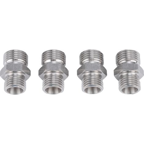 Adaptateur Hydraulique M14-M16 - Kit de 4 - Carbone Steel - Compatible Mini Excavatrices - Fitting AGT - Port 1.5cm (1/5)