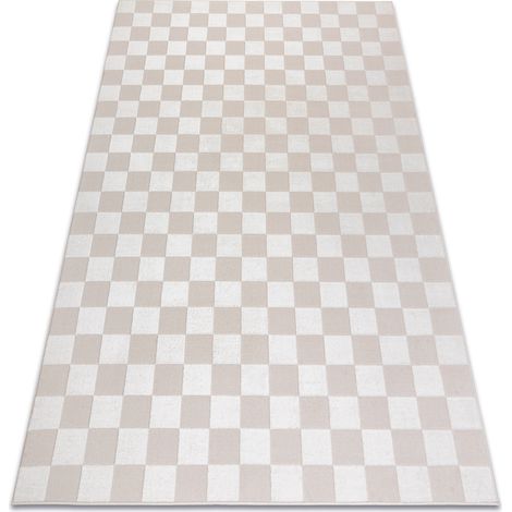 Tappeto AURA EB112 crema - Scacchiera, strutturale, moderno beige 120x170 cm (1/5)