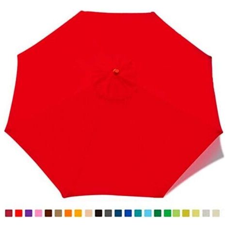 Housse de rechange pour parasol - 8 baleines - Diamètre 3 m - Imperméable - Anti-ultraviolet - Tissu de rechange (1/4)