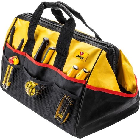 Bolsa de herramientas de 46 x 30 x 33 cm, con 9 bolsillos.