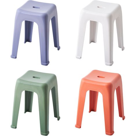 WITEN&NOCK Design Badhocker Duschhocker Sitzhocker Badezimme Dusche Wohnzimmer Stuhl aus Kunststoff weiß