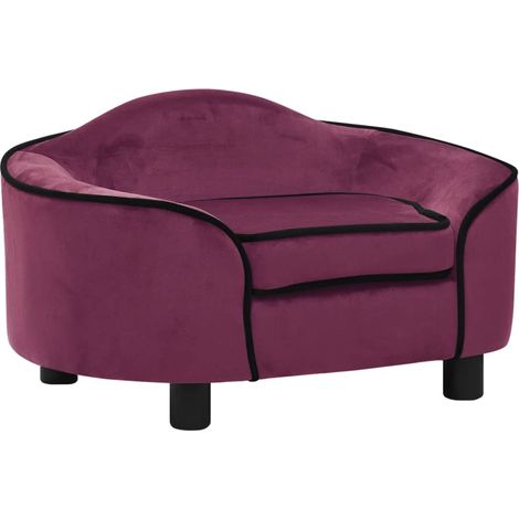 Canapé pour chien,Lit pour chien Bordeaux 67x47x36 cm Peluche CFW623515 (1/5)