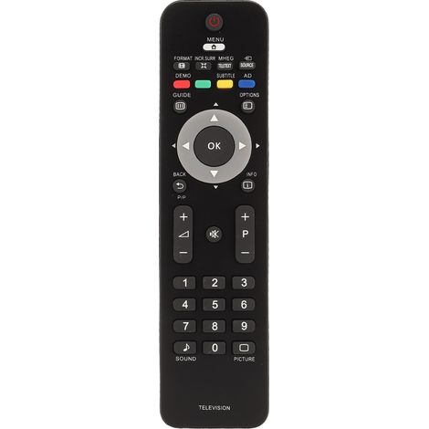 1 mando a distancia para TV, botones táctiles, material ABS, compatible con los modelos 52PFL7704D y 32PFL6704D. (1/5)