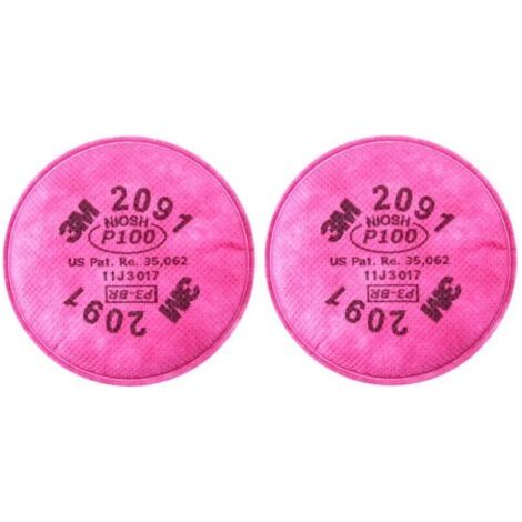 Deux filtres, convient pour: peinture bouchons d'oreilles, poussière, produits chimiques, époxy, coupe, polissage (2091) - 2pcs (1/5)