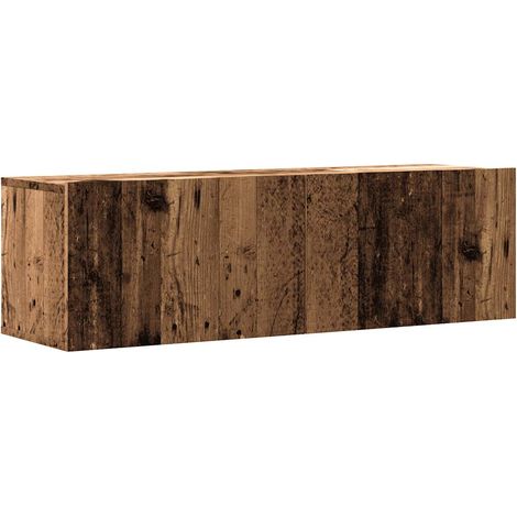 Mueble de TV de pared madera ingeniería envejecida 100x30x30 cm vidaXL